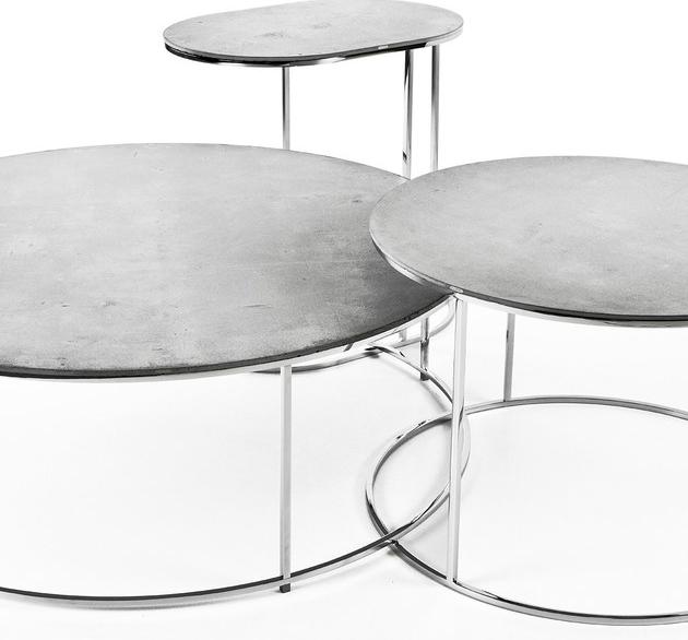 Gravelli Низкий круглый бетонный журнальный столик sun-id-1376943 - Вид №2