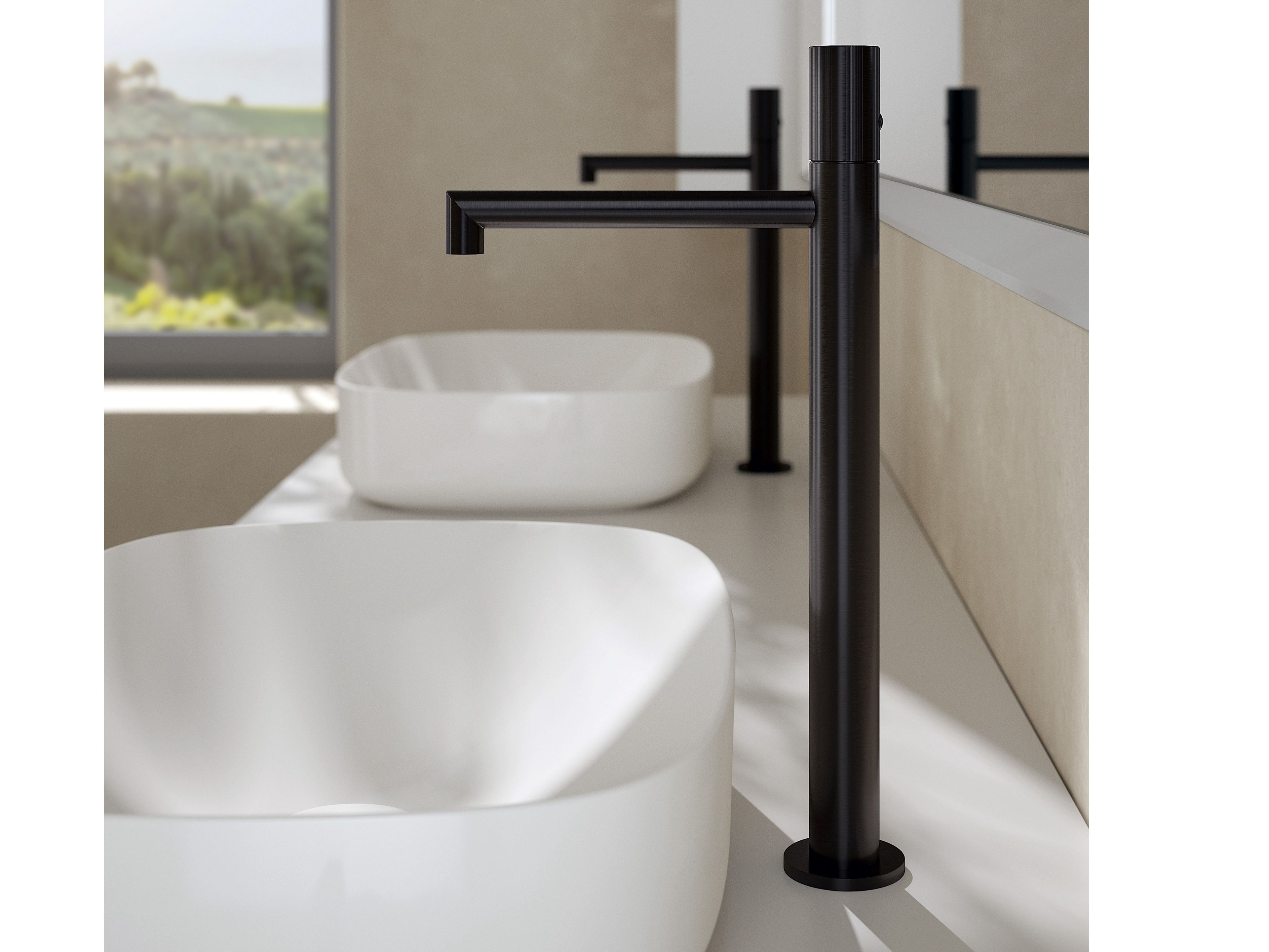 Стальной однорычажный высокий смеситель для раковины Rubinetterie Treemme 28 мм ARCH-00004685