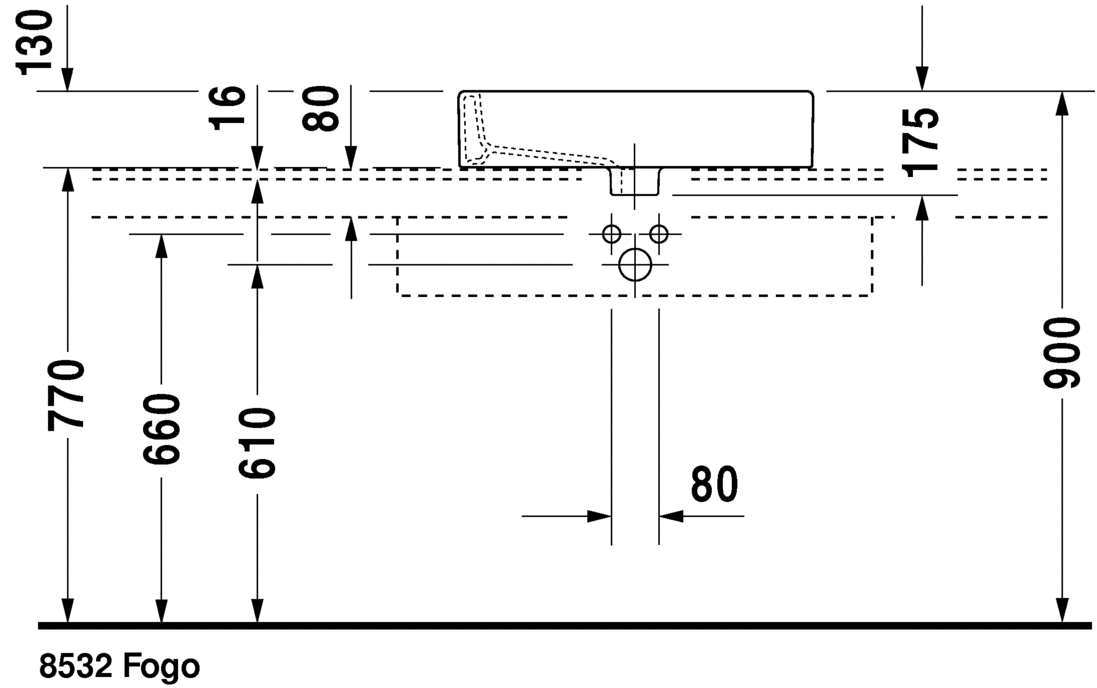 0452600000 Подвесная раковина настенная овальная Duravit Vero - Вид №3