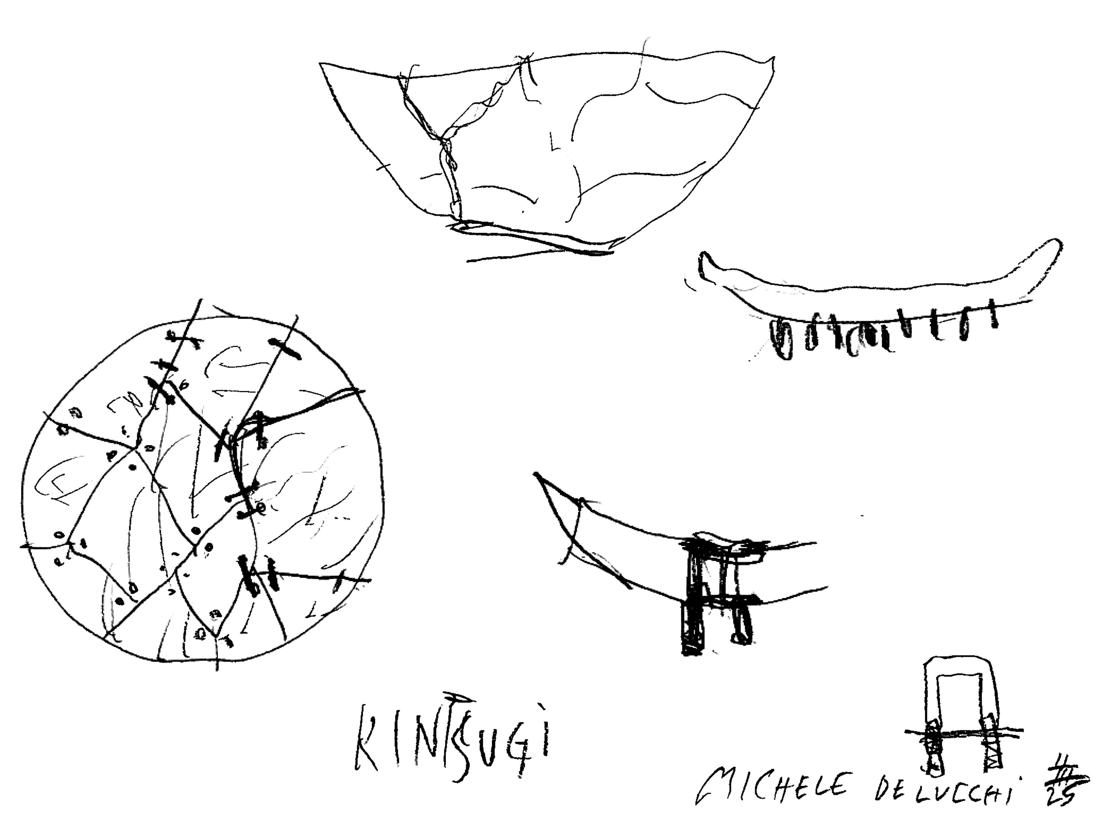 Круглая тарелка из грецкого ореха Danese Milano Kintsugi ARCH-00099734 - Вид №4