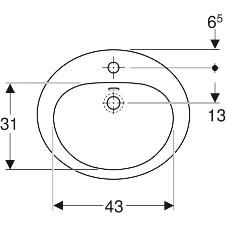 K91656000 Встраиваемая раковина Kolo Rekord Geberit  - Вид №2