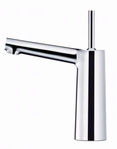 JUSTIME Смеситель для умывальника на столешницу из хромированной латуни на одно отверстие Chapter