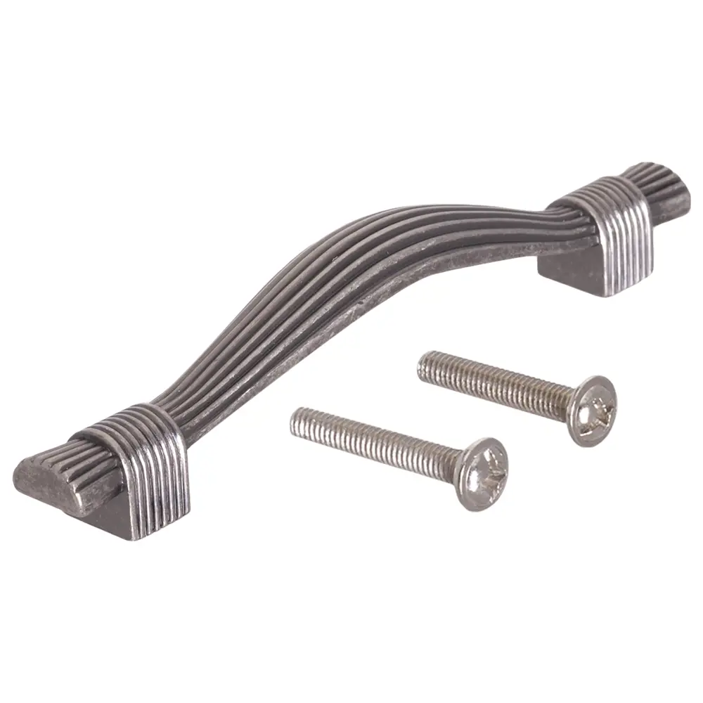 Мебельная ручка-скоба Jet 194 128 мм ЦАМ античное серебро STLM-2140696