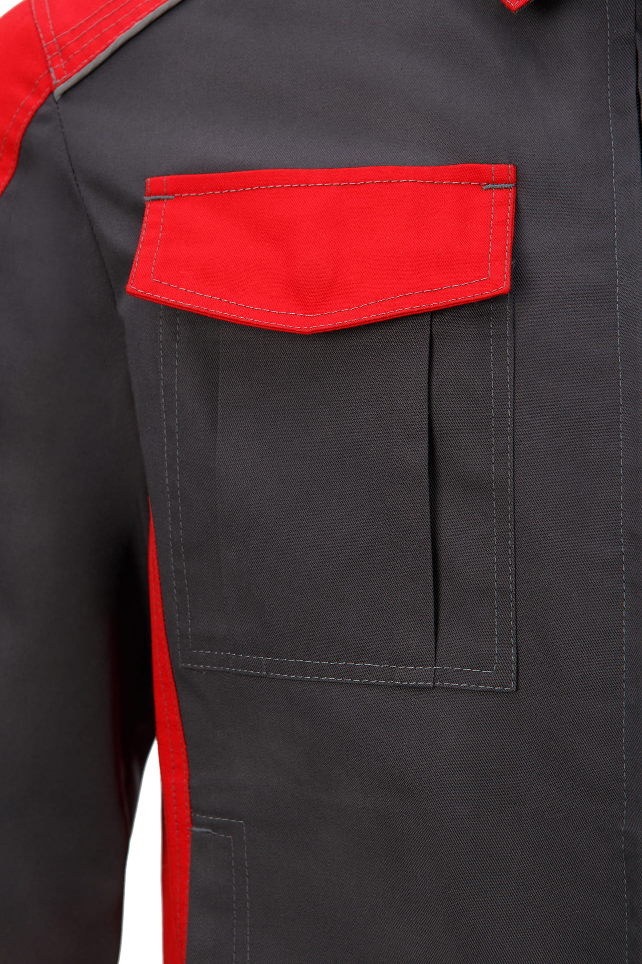 5044432 Костюм NEW графит красный STATUS  Летняя спецодежда  размер 52-54/170-176  - Вид №7