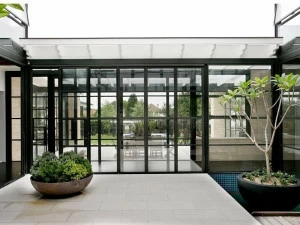 Mogs Стальная складная французская дверь Ferrofinestra