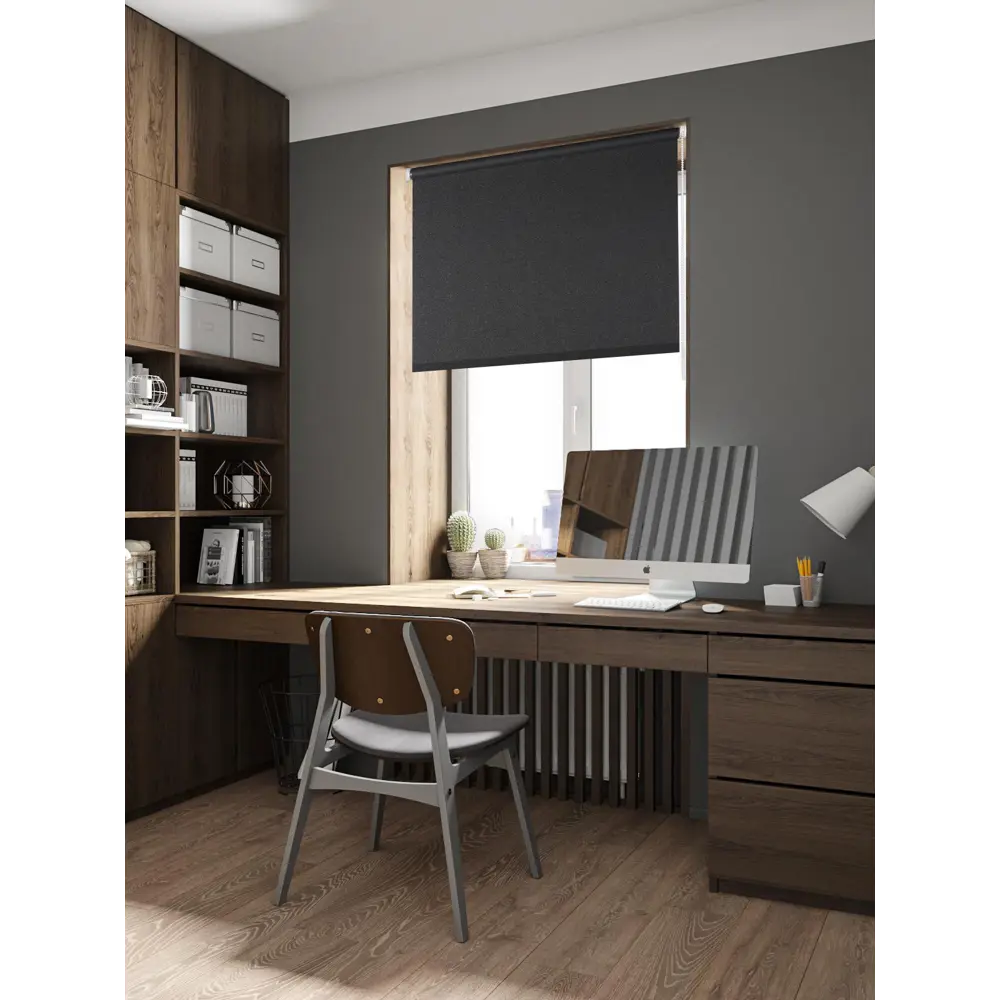 Штора рулонная Shine 90x160 см черная 83289895 STLM-2030212 PRAKTO  - Вид №4