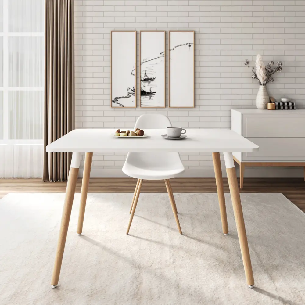 Стол обеденный Сенатор Т1 116x76x76 см прямоугольник дерево цвет светлое дерево/белый Santreyd STLM-2153668 - Вид №7