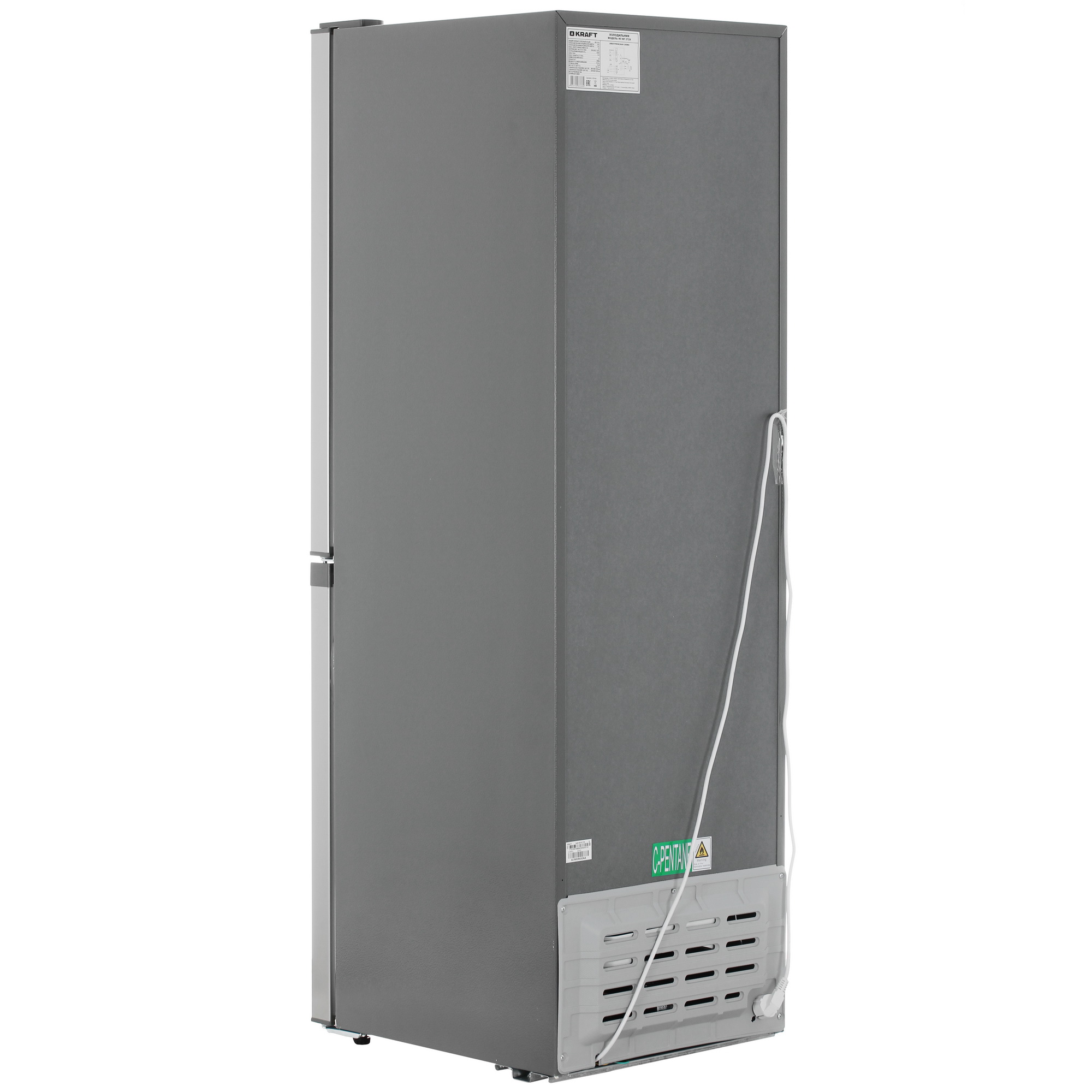 9131514 Холодильник с морозильником   KRAFT KF-NF 272X серебристый STDN-0086830 - Вид №4