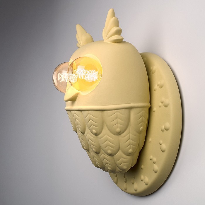 Karman AP105 1B INT настенный светильник сова цвет слоновая кость 113475 - Вид №2