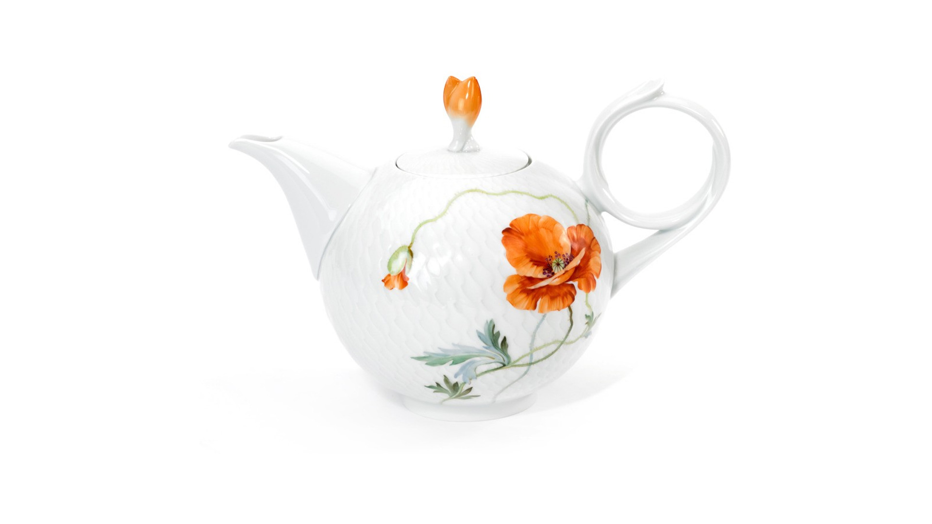 10629078 Meissen Сервиз чайный 6/24 "Игра волн, рельеф, маки" Фарфор  - Вид №2