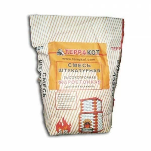 Смесь глино-шамотная штукатурная жаростойкая 5 кг ТерраКот