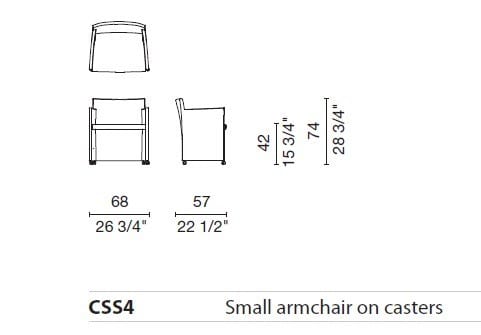 Кресло с подлокотниками CAPPELLINI Supersoft ARCH-00103331 - Вид №1