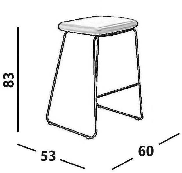 Luxy Высокий табурет из саночной ткани Cluster Cl10 - Вид №1