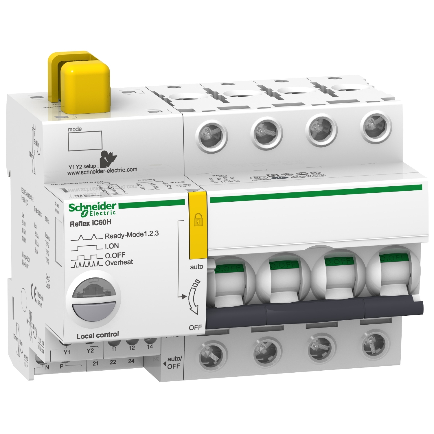 A9C64425 Автоматический выключатель Acti9 4P 25А (B) 15кА Schneider Electric Acti 9 
