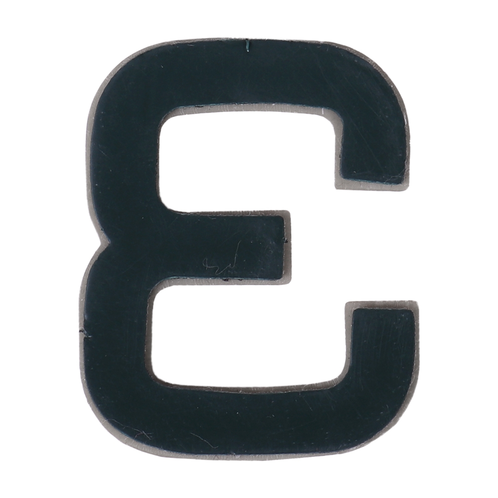 Дверной номер  «3», 32х5х40 мм, матовое серебро LJPS0067 Public Steel Россия  - Вид №3