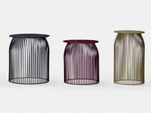 La Cividina Стол журнальный круглый из стали на контракт Turi turi