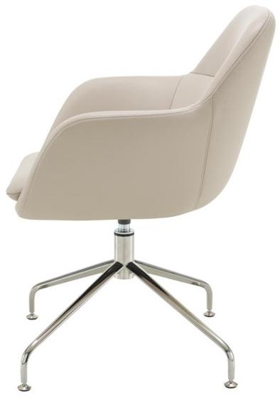 Ligne Roset Вращающееся кожаное кресло на 4-х спицах с подлокотниками Amédée 10261716 - Вид №1