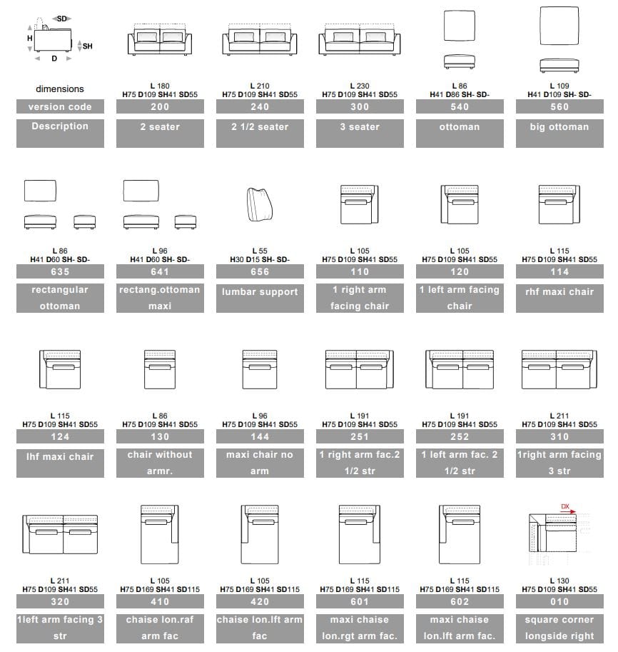 Угловой съемный диван из ткани Calia Italia Superior ARCH-00107825 - Вид №10