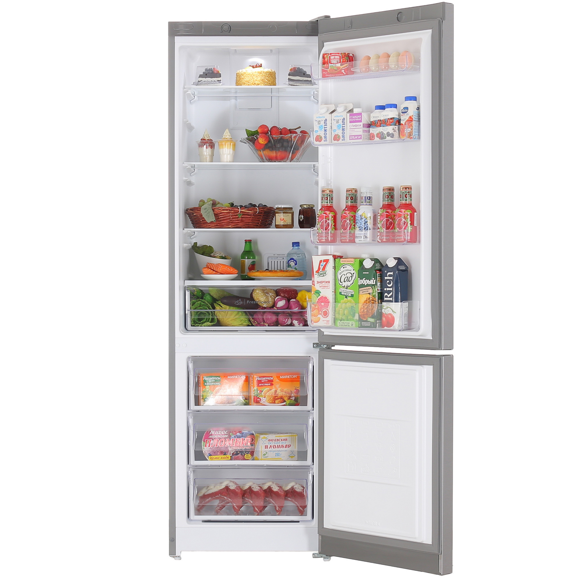 9082295 Холодильник с морозильником   Indesit ITS 4200 XB серебристый STDN-0016953 - Вид №5