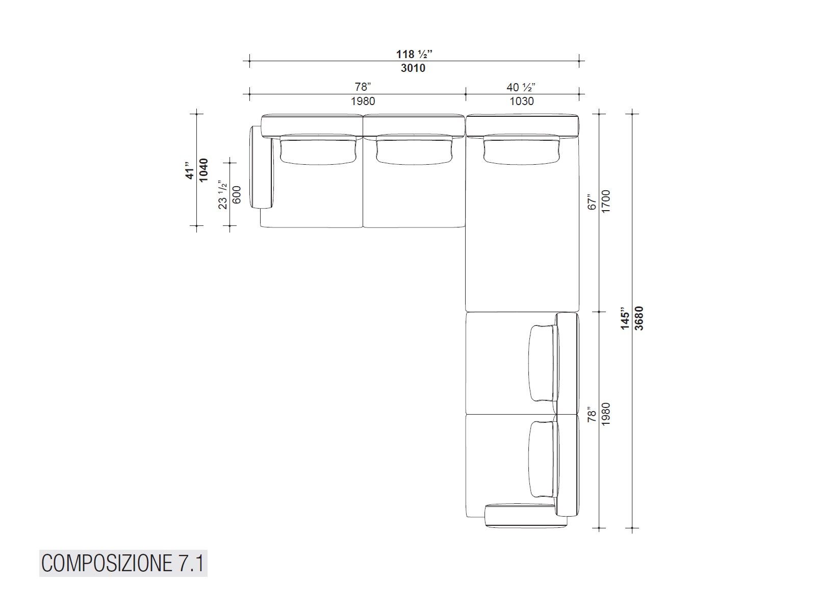 Кожаный диван Lema MUSTIQUE ARCH-00119618 - Вид №20