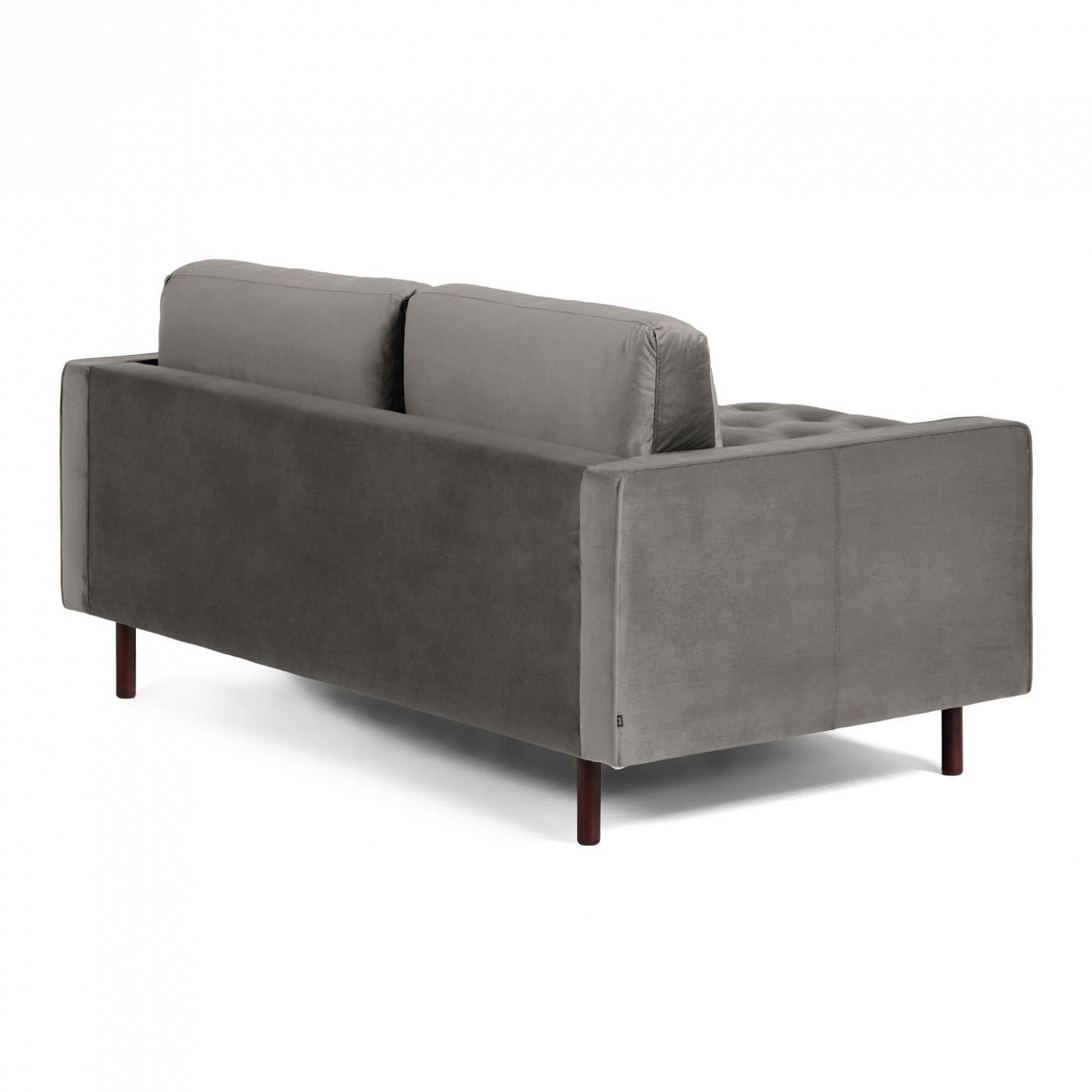 088083 BOGART Диван 2-местный серый бархат с пуфом 182 cm La Forma Debra - Вид №4