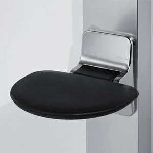 Novellini. Стульчик для душевой черного цвета округлый ACCESSORIES