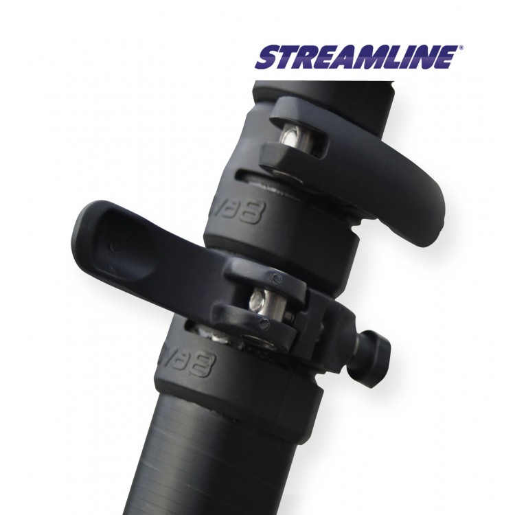 XR70-20-0810800-E STREAMLINE Карбоновая телескопическая штанга для высотной мойки фасадов и окон с внутренним шлангом с форсунками 10,8 м Модель XR70 - телескопическая штанга с 8 секциями из 70% углеродного волокна, длина 10,8 м. вес 2.6 кг (мойка фасада  - Вид №2