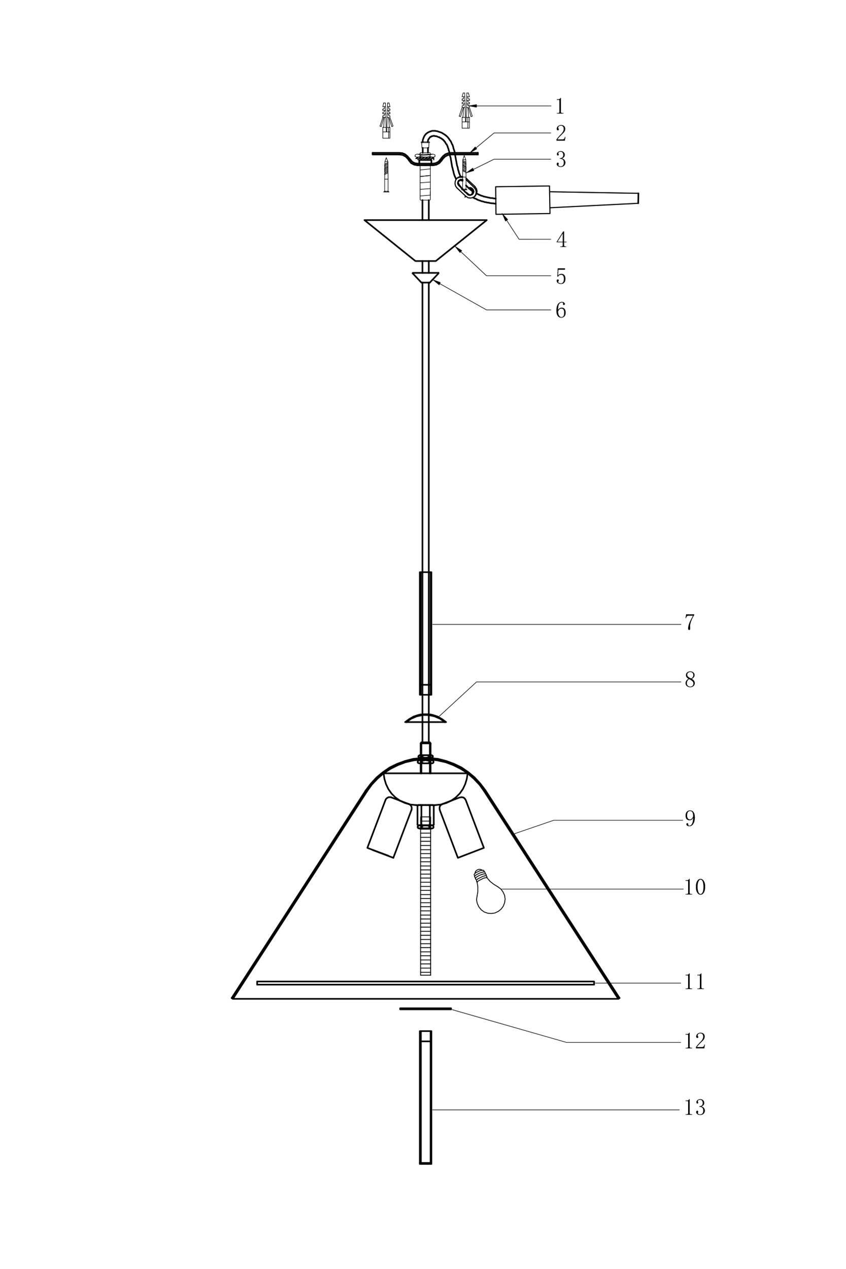 2000983165824 Подвесной светильник диаметр 48 ELECTRORETRO Oria  - Вид №1