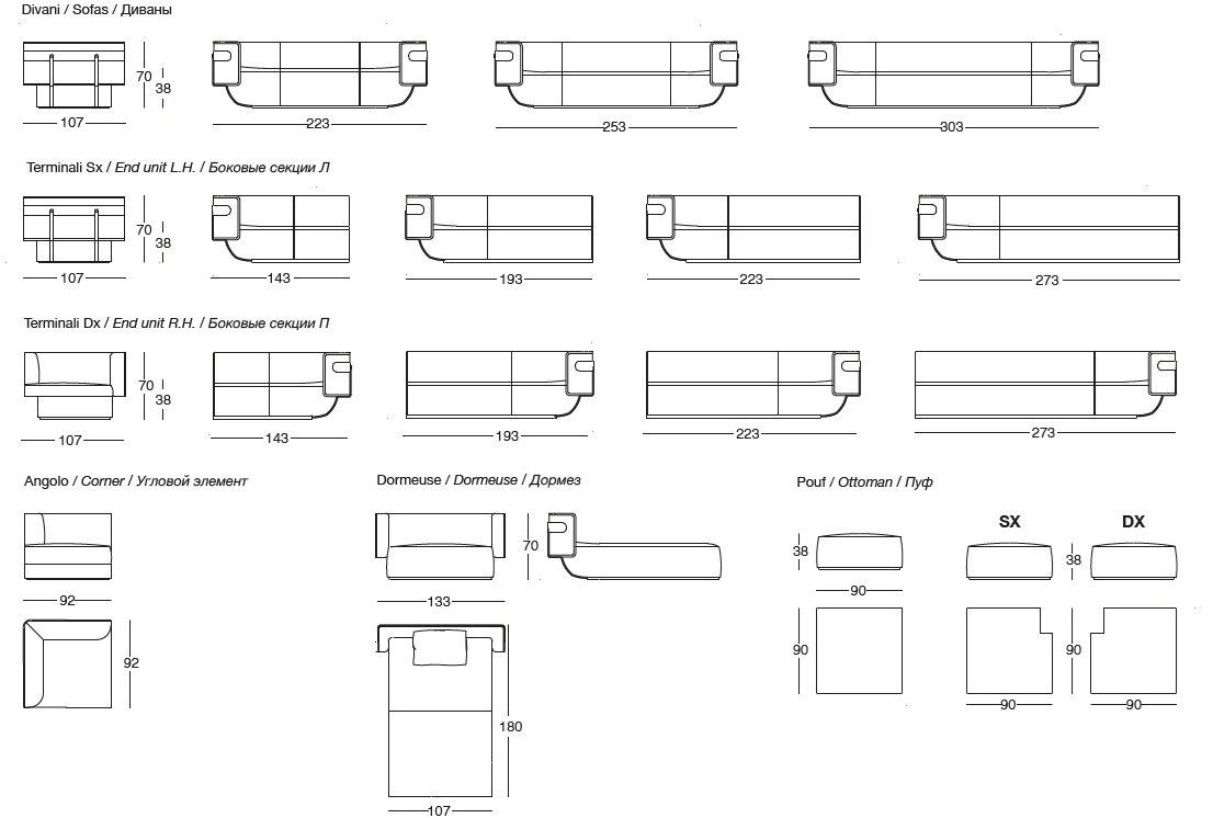 Longhi Угловой диван Loveluxe 2020 – sartoria collection W 543 - Вид №7