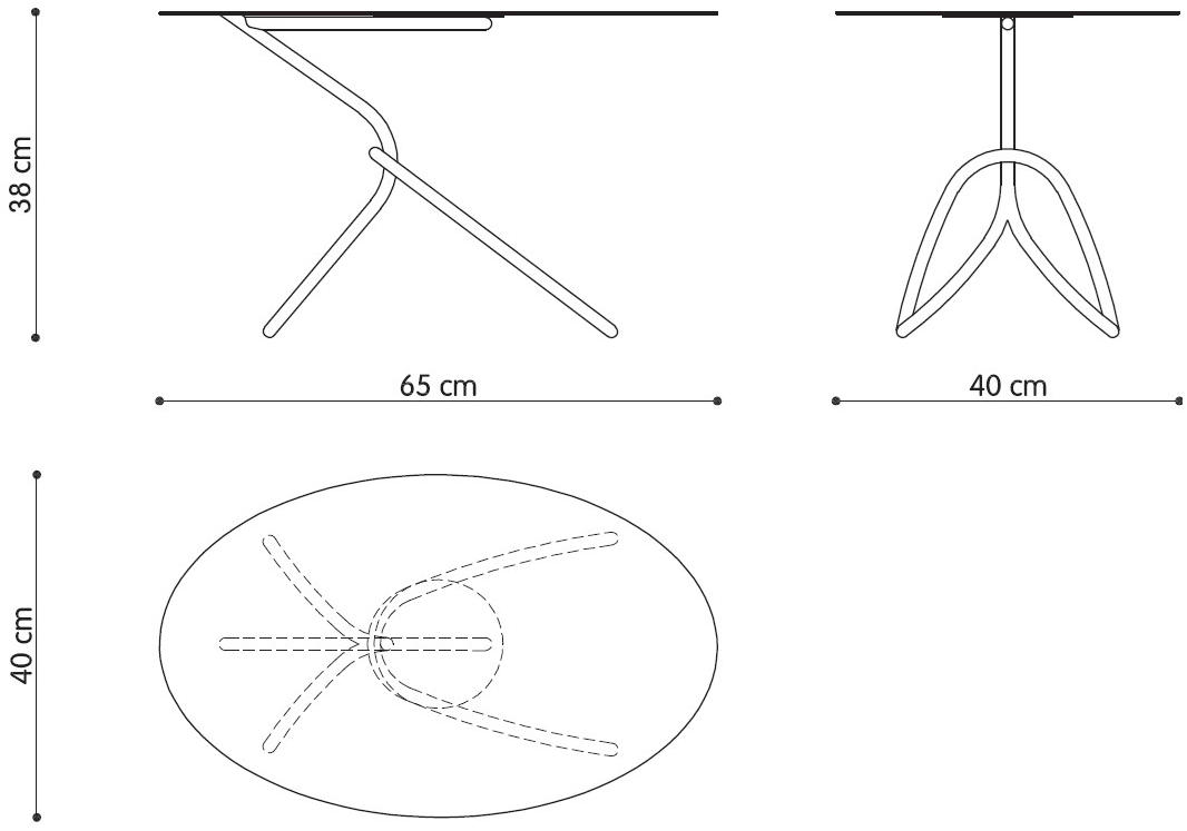 TrabA' Овальный журнальный столик из металла Skin 0126 skin coffetable - Вид №6
