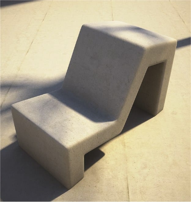 Бетонное наружное сиденье SIT Плесень ARCH-00008807 - Вид №3