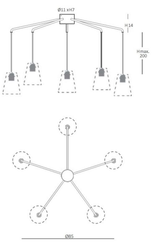Светодиодный подвесной светильник из веревки и металла Olé Lighting Всплывающий комплект ARCH-00025740 - Вид №1