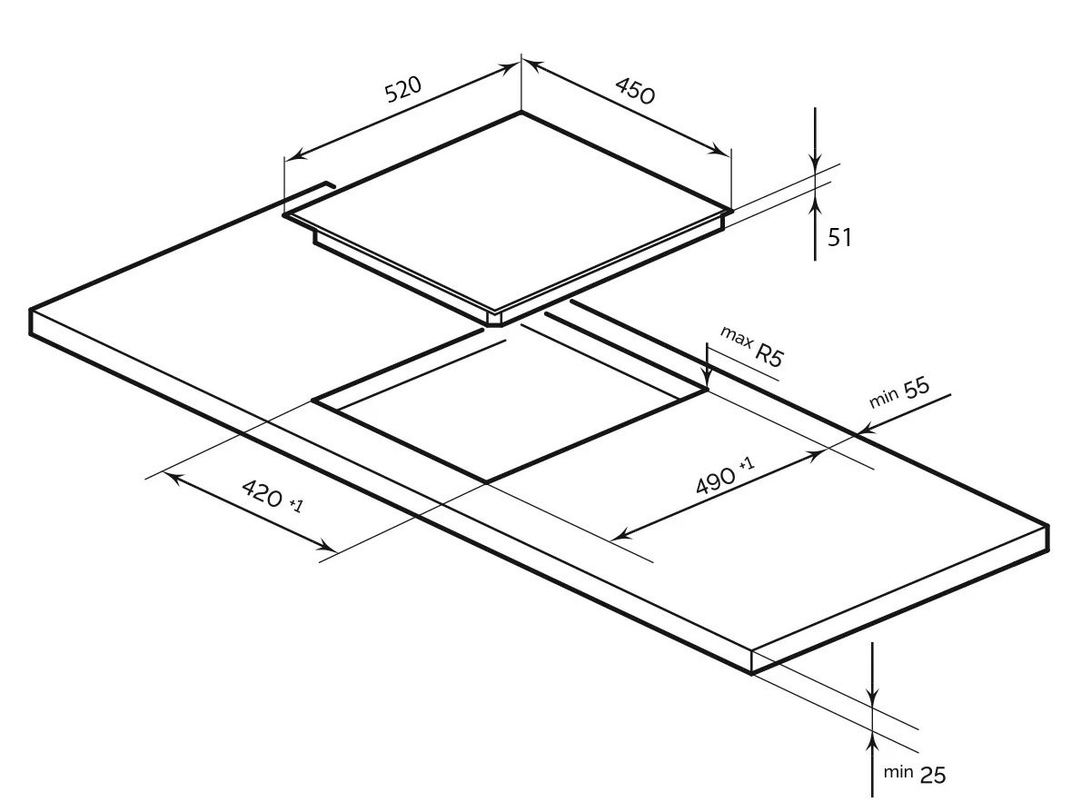 9101426 Электрическая варочная поверхность LEX EVH 430A BL STDN-0094539 - Вид №2