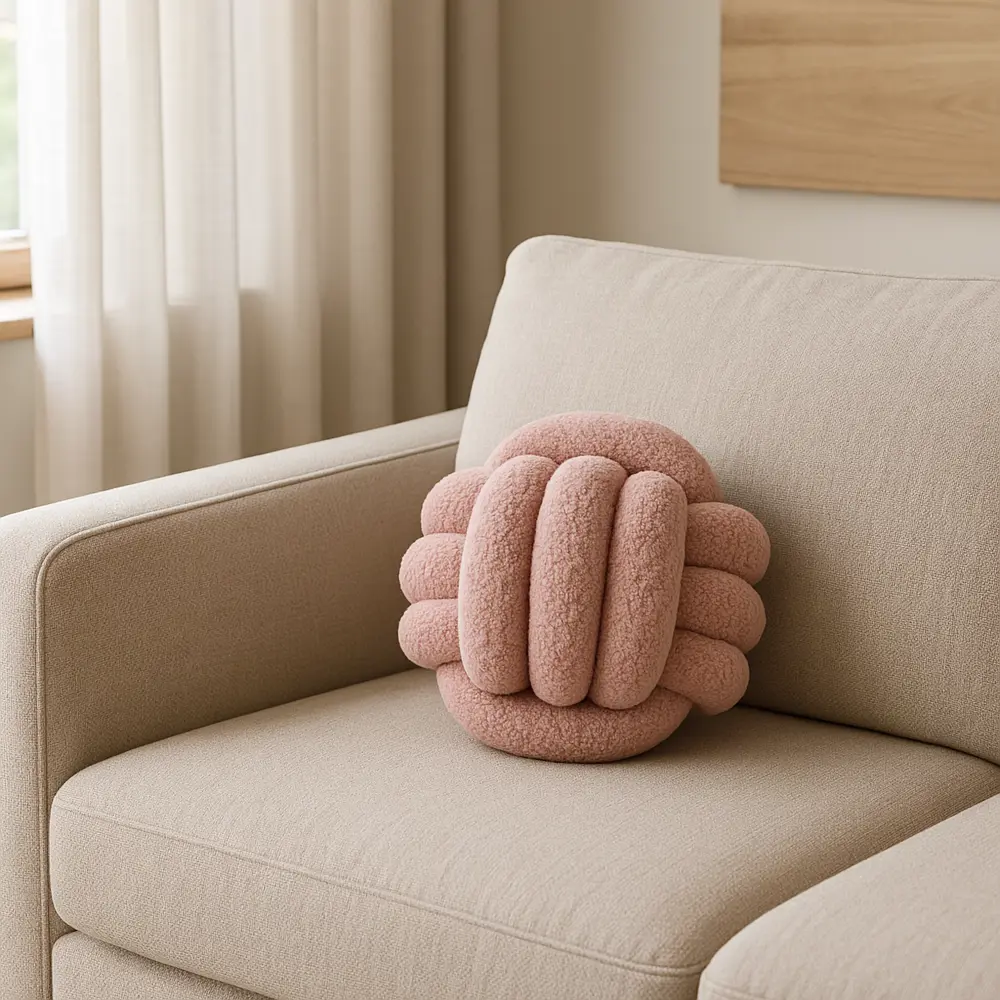 Подушка Узел d30 см цвет розовый СТОЛИЦА ТЕКСТИЛЯ STLM-2032567 - Вид №1