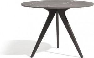 MNST985 Обеденный стол teak nero ⌀125см Manutti Torsa