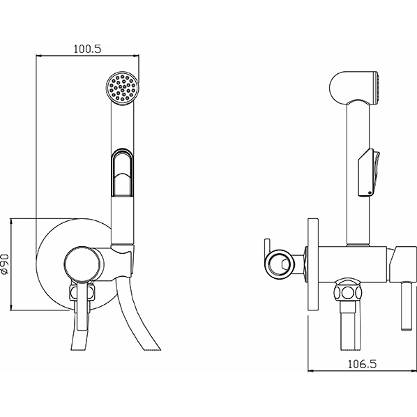 25-07/1L LEDA  Смеситель для биде  ARGO kran 25071lleda - Вид №1
