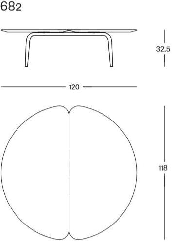 Zanotta Низкий мраморный журнальный столик  682  - Вид №4