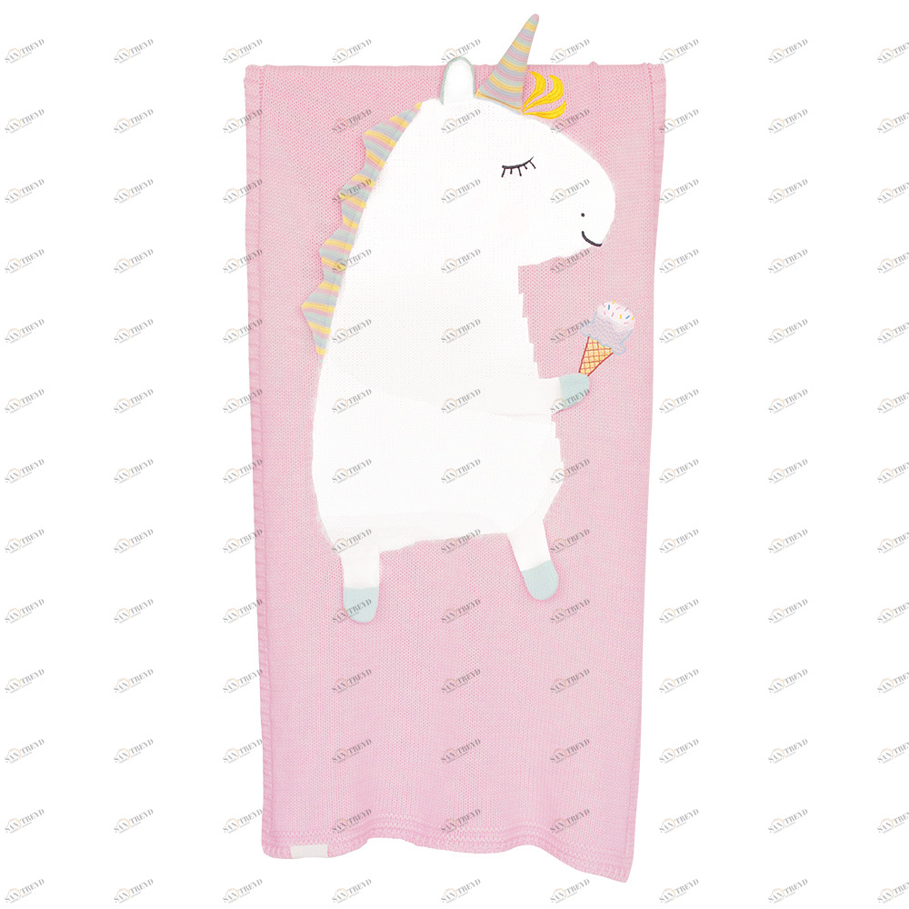 Плед ЕДИНОРОГ 60*120 св.астра+белый APERO ДИЗАЙНЕРСКИЕ, ЕДИНОРОГ, ЖИВОТНЫЕ 134603 Розовый 