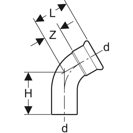 36136 Отвод Geberit Mapress из нержавеющей стали, с гладким концевиком Geberit  - Вид №14
