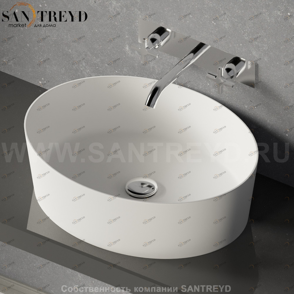 ACER0661ZB Накладная раковина на столешницу  овальная Agape 