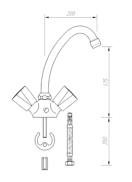 140-0002-17 Смеситель Mofem Metal Santreyd - Вид №1