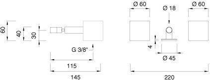 Ceadesign Смеситель на 3 отверстия с регулируемым изливом Opus Ops 15 - Вид №1