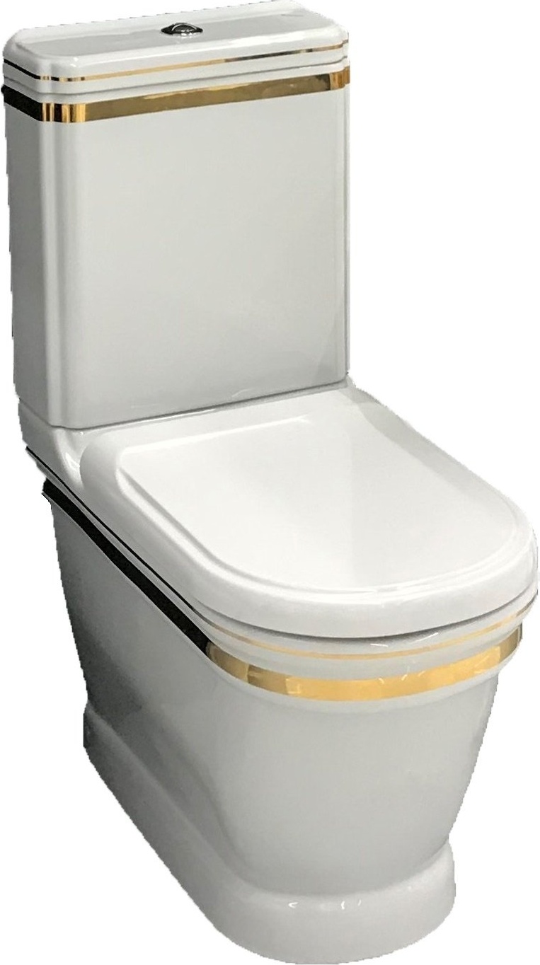 AN360-00CB00E-AD00 ANTIK Унитаз напольный с биде ДЕКОР ЗОЛОТО Creavit Antik 