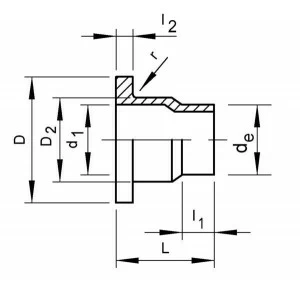 SANIT 751111106 Выход помощь, PP, короткие, SDR 17 / 17,6