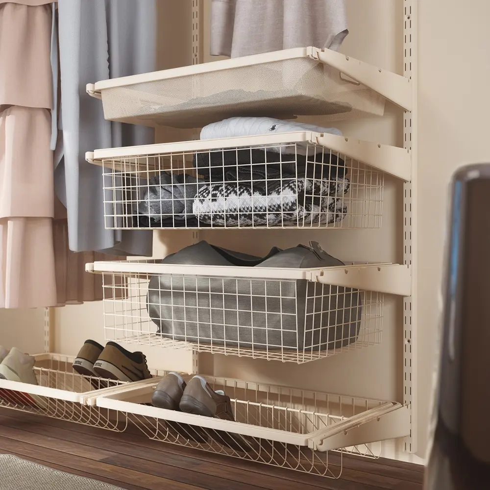 LARVIJ Корзина для стеллажа бежевая 55.5x41x18.5 см 84804131 STLM-0055424 - Вид №8