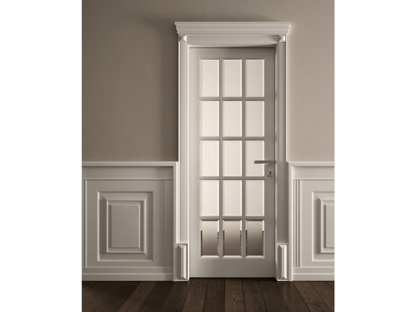 Классический стиль лакированная распашная дверь со стеклом GAROFOLI Dorè ARCH-00114703