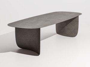 Окрашенный металлический обеденный стол