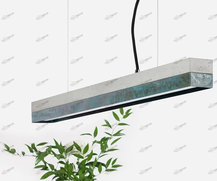 GANTlights Подвесной светильник из цемента и оксидированной меди C sun-id-1392408