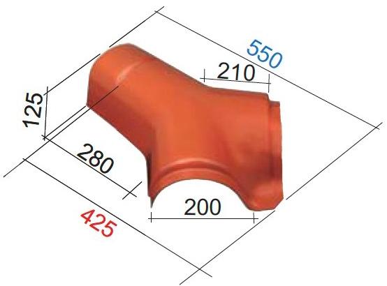 First Corporation Трехсторонний выступ матово-терракотового цвета Cover-life sun-id-1376858 - Вид №1
