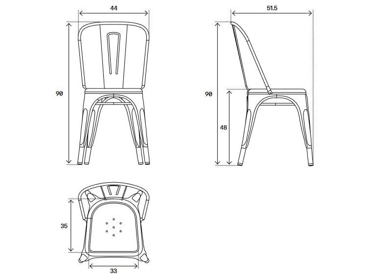 Стальной стул Tolix ABC ARCH-00036481 - Вид №5